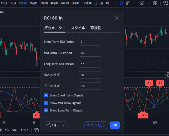 RCI80INvr2パラメータ画面