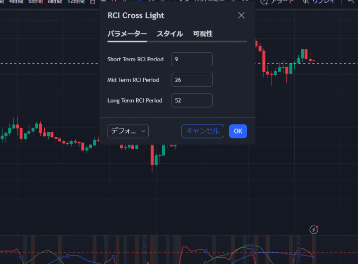 RCICROSSlightパラメータ