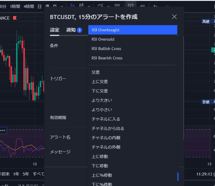 RSI買われすぎ売られすぎマルチカスタムアラートアラート画面 (1)
